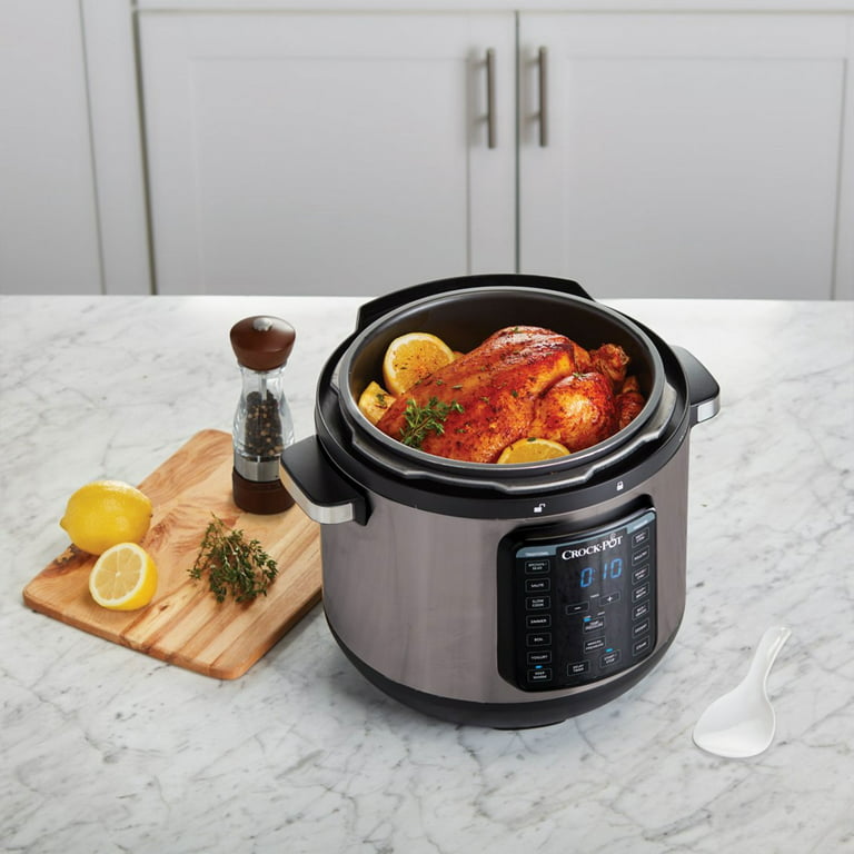  Crock-Pot 4-Quart Multi-Use MINI Express Crock Programmable Slow  Cooker and Pressure Cooker with Manual Pressure, Boil & Simmer, Stainless  Steel: Home & Kitchen