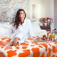 thumbnail image 4 of Orange Throw Blanket Fleece Cozy Blankets & Throws Soft Throw Blankets for Couch, 4 of 5