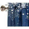thumbnail image 4 of Merry Christmas Valance Curtains Winter White Snowflakes Christmas Blue Aesthetic Art Printed Rod Pocket Curtain Valance for Kitchen Bedroom Living Room Decor 1 Panel W54xL18 Inch, 4 of 6