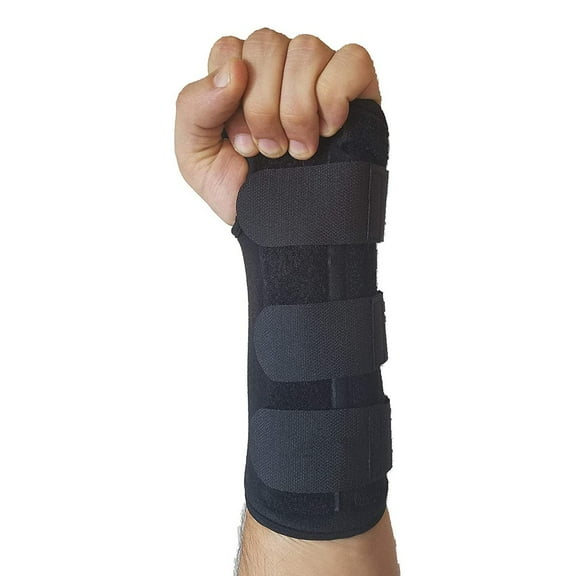 1 Pair Wrist Brace, Carpal Tunnel Wrist Brace Night Support, Wrist Brace with Splints, Hand Support for Arthritis, Tendonitis, Sprain, Injuries, Wrist Pain, L, 9.8in, Black