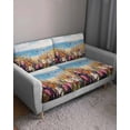 thumbnail image 3 of Wildflowers Sofa Couch Cushion Covers Washable, Removable Stretchable Sectional Couch Covers, Oil Painted Floral Blue Coastal Sea Slipcovers for L & T Shape Sofa Furniture Protector S Size 2 pcs, 3 of 7