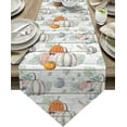 thumbnail image 1 of Chemin de Table en Coton et Lin, Foulards pour Commode, Aquarelle Récolte d'Automne à la Ferme, Citrouilles et Bois Gris Vintage, Couvre-Table Antidérapants, Déco pour Salle à Manger de Style Ferme, Baby Shower, Fêtes en Plein Air, 13x70 Pouces, 1 of 8
