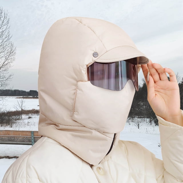 ddioayh Clearance Windproof Coverage Outdoor Riding Mask With Glasses Face Mask Winter Windproof Hat