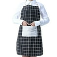 thumbnail image 4 of 1pcs Cooking Apron Cotton Linen For Adults Lady Women Kitchen Accessory Plaids, 4 of 5