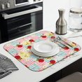 thumbnail image 3 of Pioneer Flower Floral Print Pattern Kitchen Dish Drying Mat 1 Pack, Ultra Absorbent Microfiber Drainer Mat, 16"x18", 3 of 6