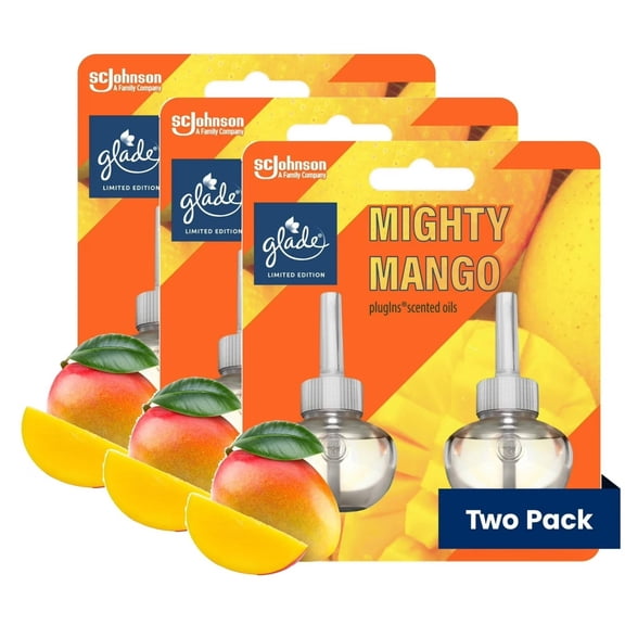 Glade PlugIns Scented Oil Refills, Air freshener, Mighty Mango, Infused with Essential Oils, 0.67 oz, 5 Count