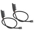 thumbnail image 5 of 2pcs PWM Fan Hub Splitter 4 Pin Black 1 to 5 Way Self Adhesive Fan Extension Splitter for 3 Pin 4 Pin Connectors, 5 of 5