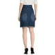 thumbnail image 3 of Faldas de mezclilla para mujeres INSPIRE CHIC, desgastadas, de cintura alta, con dobladillo rasgado, faldas de jeans lavadas con bolsillos, color azul profundo L, 3 of 6