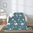 thumbnail image 2 of Sikiie Flamingo Cozy Flannel Fleece Throw Blanket: Lightweight & Thick for All Seasons - Perfect for Women, Men, & Kids"60"x50", 2 of 6