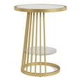 thumbnail image 6 of Furniture of America Mandy 1-Shelf Metal White and Gold End Table, 6 of 10
