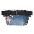 thumbnail image 3 of Picia Gold And Blue Fireworks Print Square Double-Layer Waist Bag Mini Adjustable Waist Belt Bag Exercise Running Travel Hiking, 3 of 9