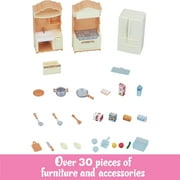 Calico Critters Kitchen Playset, Dollhouse Furniture and Accessories.