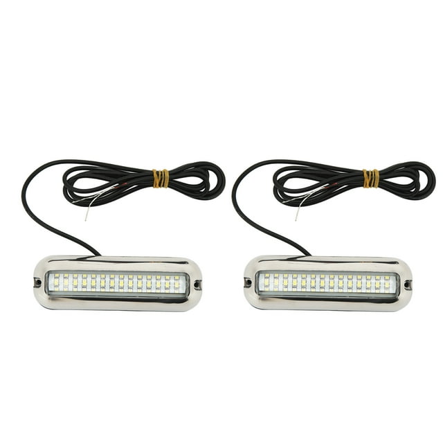 Underwater Marine LED Lights, 42LEDS Boat Drain Plug Light Stainless Steel For Boats Blue Light