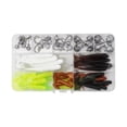thumbnail image 4 of Cebos de pesca para lubina, trucha, agua dulce, juego de señuelos de pesca portátiles, cuchara 75 piezas, 4 of 9