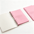 thumbnail image 6 of A5 Refill Paper 5.6x8.3'', Planner Inserts for A5 Binder Budget Planner Journals Notebook, 6 Ring Loose Leaf Lined Paper with Binder Dividers, 240 Pages Pink, 6 of 7