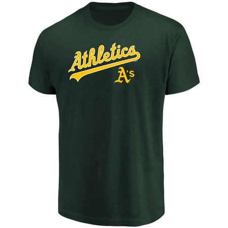 - Men's Majestic Green Oakland Athletics Bigger Series Sweep T-Shirt
