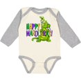 thumbnail image 3 of Inktastic Happy Mardi Gras Big and Little Alligators with Beads Boys or Girls Long Sleeve Baby Bodysuit, 3 of 5