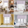thumbnail image 5 of Purple Gray Botanical Kitchen Curtain Valances for Windows Farmhouse Short Curtains, Pastoral Spring Summer Leaf Aesthetics Rod Pocket Valance Curtain for Bedroom Cafe Living Room, 5 of 8