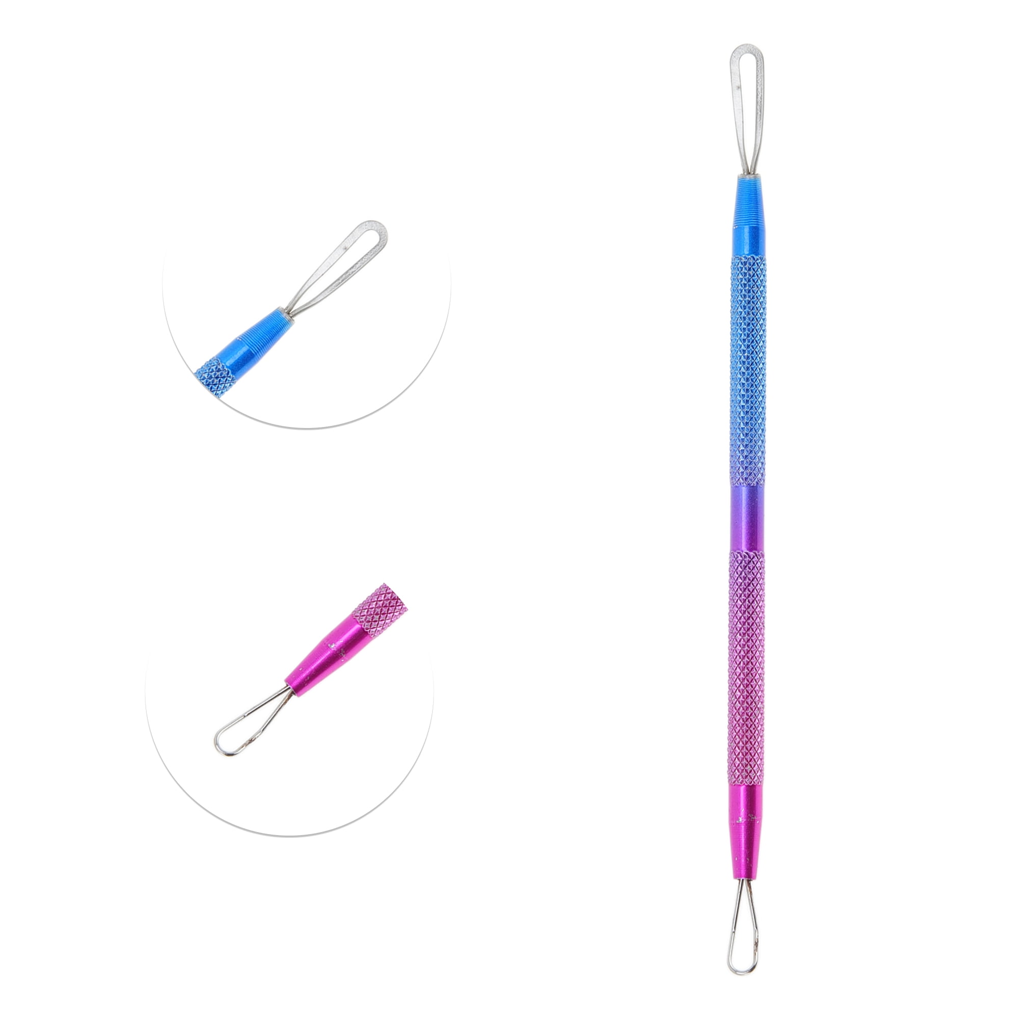 Unique Bargains 1pc Durable Squeeze Pimple Extractor Tool for Clear Skin Blue Purple