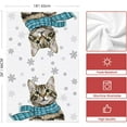 thumbnail image 5 of &nbsp;SOME THING Blue Cat Hello Winter Kitchen Towels Dish Towels, 18x26 Inch Print Snowflakes Christmas Decoration Hand Towels Set of 2, 5 of 6