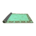 thumbnail image 2 of Ahgly Company Indoor Rectangle Oriental Turquoise Blue Modern Area Rugs, 7' x 9', 2 of 4
