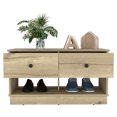 thumbnail image 5 of Xukmct Wood Storage Bench with 2 Drawers and 2 Open Shelves, Perfect for Living Room, 5 of 9