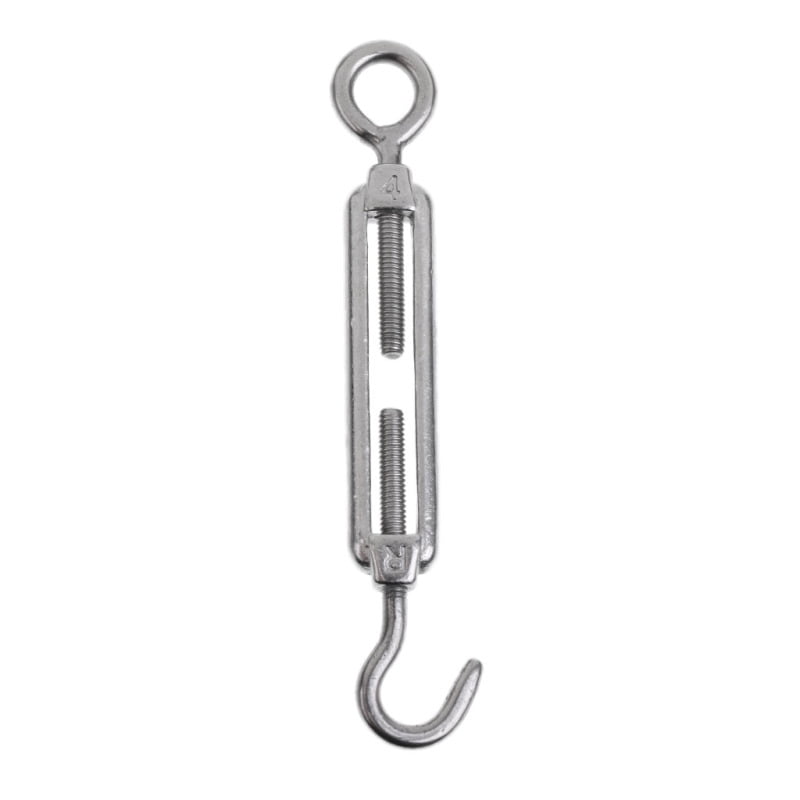 M4 Stainless Steel 304 Hook & Eye Turnbuckle Wire Rope Tension Pack of 5 M4 Stainless Steel 304 Hook & Eye Turnbuckle Wire Rope Tension Pack of 5