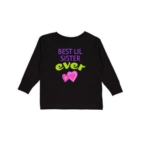 

Inktastic Best Lil Sister Ever Gift Toddler Toddler Girl Long Sleeve T-Shirt