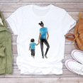 thumbnail image 1 of Mujeres dibujos animados Super Mom Life Momlife Mama madre verano estampado señora camisetas Top camiseta señoras mujeres gráfico camiseta femenina Tan Jianjun unisex, 1 of 2