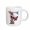 White, variant on 3drose, Pretty Floral Monogram Initial F, 11oz Two-tone Red Mug