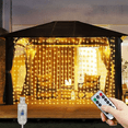 thumbnail image 2 of USB LED Curtain String Lights Hanging Window Lights with Remote Connectable Festival Decor Fairy Lights Bedroom Outdoor Decor (Multicolor,3X1M 100LEDs-USB), 2 of 7