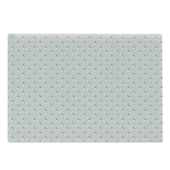 Animal Print Cutting Board, Continuous Nursery Pattern with Simplistic Giraffe, Decorative Tempered Glass Cutting and Serving Board, in 3 Sizes, by Ambesonne