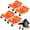 Orange, variant on Wheel Dolly Set of 2, Heavy-Duty Cart, 3000LBS Heavy-Duty with Brakes for Moving Cars, Trucks, Trailers, Motorcycles, and Boats