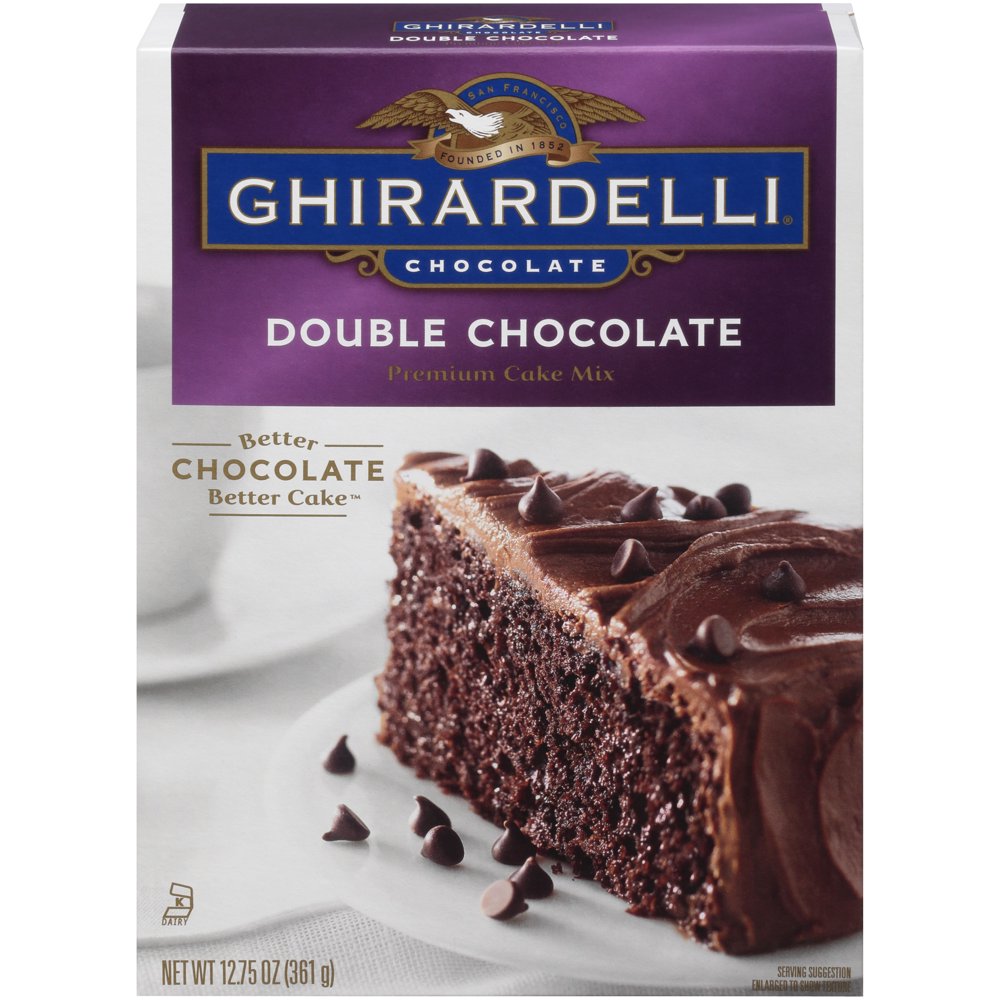 Ghirardelli® Double Chocolate Premium Cake Mix 12.75 oz. Box Walmart