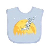 Inktastic Space Outerspace Moon and Astronaut Boys or Girls Baby Bib