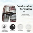 thumbnail image 3 of Haiem Rustic Door Handle Closeup Mens Swim Trunks with Compression Liner 2 in 1 Swimming Shorts Stretch Swimwear Quick Dry,Board Shorts-3X-Large, 3 of 9