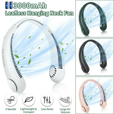 

Portable Neck Fan Hands Free Bladeless Neck Fan Hanging Neck Fan Air Conditioner Usb Charging Small Fan Can be Used for Office or Sports Leafless Neck Fan