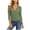 A124-Army Green, variant on Women's 3/4 Sleeve V Neck Casual Button Down Sweater Scalloped Trim Daily Wear Basic Outerwear Tops