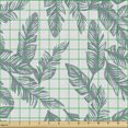 thumbnail image 2 of Ambesonne Tropical Fabric by the Yard Upholstery, Banana Palm Leaves Pattern, 1 Yard, Slate Blue Pale Grey, 2 of 5