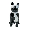 thumbnail image 2 of Estatua de perro con gafas, adorno de mesa, adorno decorativo, recuerdo. Negro, 2 of 9