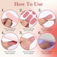 thumbnail image 6 of Semi Cured Gel Nails Strips, 20 PCS Gel Nail Stickers, Nail Polish Strips, Gel Nail Wraps UV for Home Nails DIY, Salon Quality & Easy to Use, 6 of 7