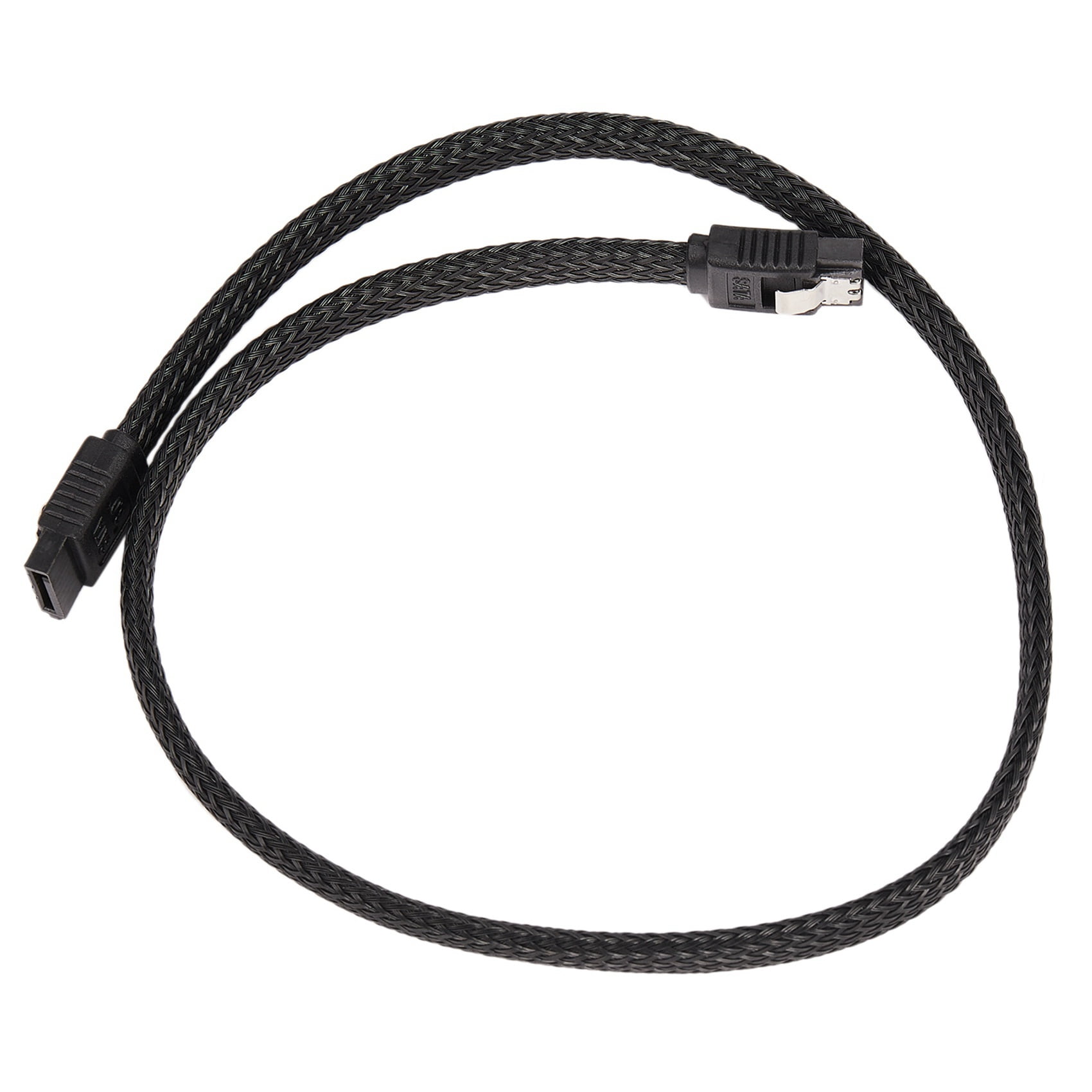 20X 50CM SATA 3.0 III SATA3 7Pin Data Cable 6Gb/S SSD Cables HDD Cord with Nylon Sleeved Premium Version(Black)