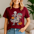 thumbnail image 4 of Skeleton Riding Mummy Dinosaur T Rex Shirt, Spooky Season Tee, Happy Halloween Shirt , Ghost Pumpkin Tshirt, Funny Holiday Gift,Horror Witchy, 4 of 5