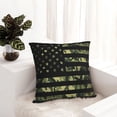 thumbnail image 6 of Pofeuu American Flag Camo Print Double-sided plush pillowcase Square Throw Pillow Covers Pillows Cover for Living Room Bedroom Sofa Couch Cushion Cover（No pillow core）-26"x26", 6 of 7