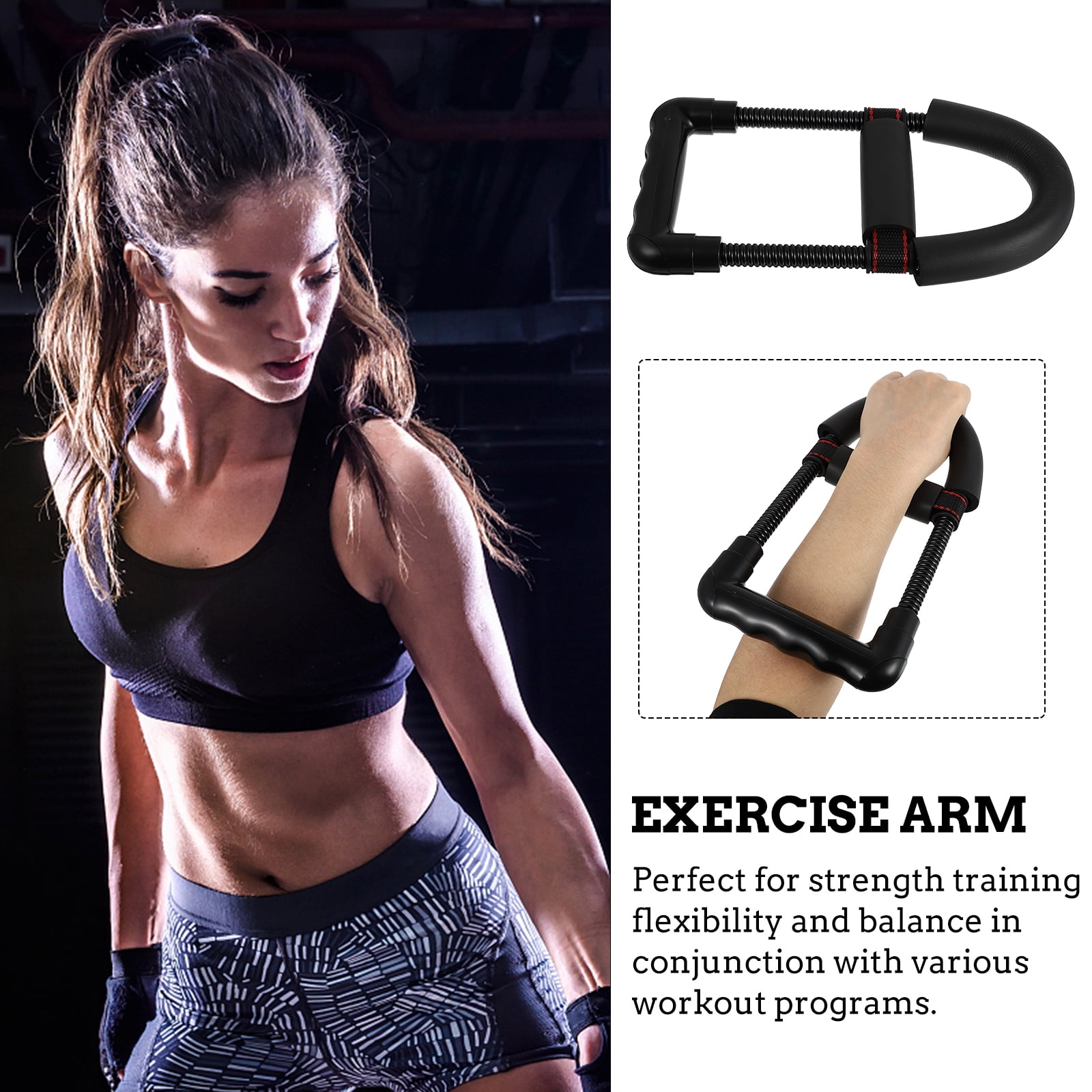 Mobutofu Forearm Strength Trainer Black for Wrist and Finger Power 2Pcs