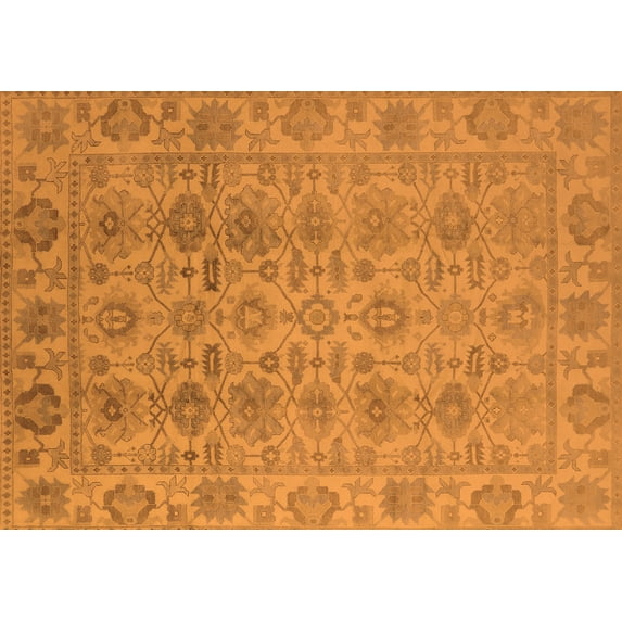Ahgly Company Indoor Rectangle Oriental Orange Industrial Area Rugs, 2' x 3'