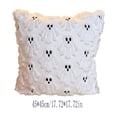 thumbnail image 4 of Halloween Pillow Covers, 18x18 inch White Ghost Throw Pillow Covers, Faux Fur Soft Couch Cushion Case, Fluffy Plush Accent Throw Pillow Case for Halloween Home Decor Indoor, 4 of 8