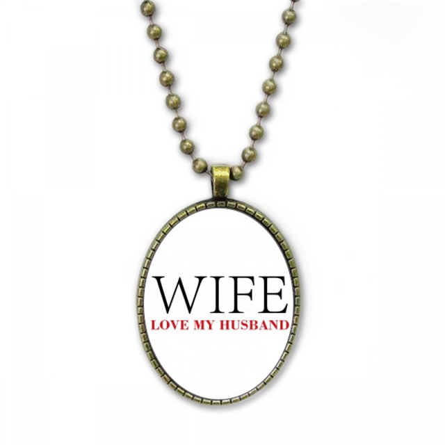 La esposa ama al marido Collar Colgante de cadena vintage Colección de joyas colgantes Unbranded M