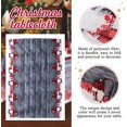 thumbnail image 3 of 150 * 180 cm Mantel de Navidad de poliéster Antimanchas Patrones de árboles de Navidad para la decoración de la mesa de Navidad Mantelería rectangular para la decoración de la cocina del comedor (D), 3 of 5
