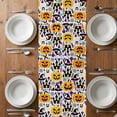 thumbnail image 6 of Halloween Table Runner - 36 Inch Long, Kitchen Dining Table Runner Dresser Scarves, Cute Ghost Pumpkin Candy Castle Cartoon Farmhouse Decor for Coffee Tables Wedding Party Banquet, 6 of 8
